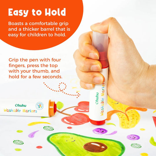 Ohuhu Kainani Bullet & Stamp 12 Water Markers Basic Colours