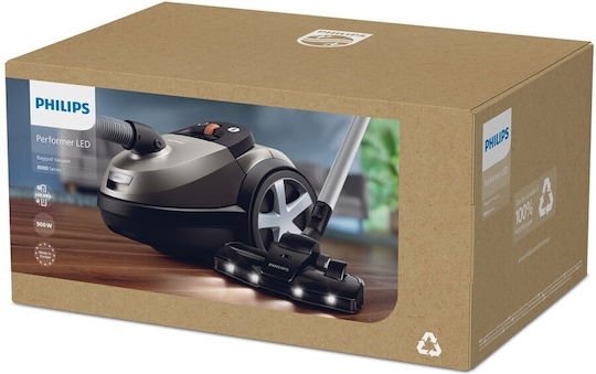 Philips Performer Staubsauger 900W Eingetütet 4Es Silber