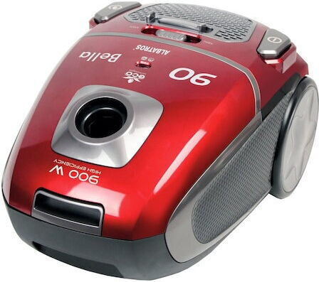 Albatros Bella 90 Eco Ηλεκτρική Σκούπα 900W με Σακούλα 2.5lt Κόκκινη