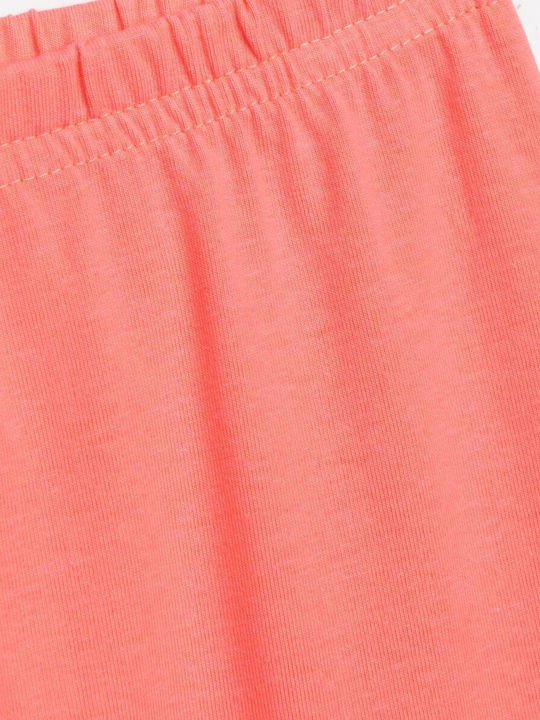 Kids' Set with Leggings Summer 2pcs Dark Pistachio, Phosphorescent Salmon