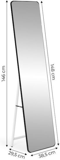 Modernhome Καθρέπτης με Μαύρο Μεταλλικό Πλαίσιο 138x38.5cm