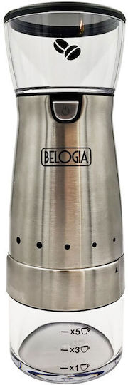 Belogia Râșniță electrică pentru cafea cu capacitate de boabe 60gr Argintiu