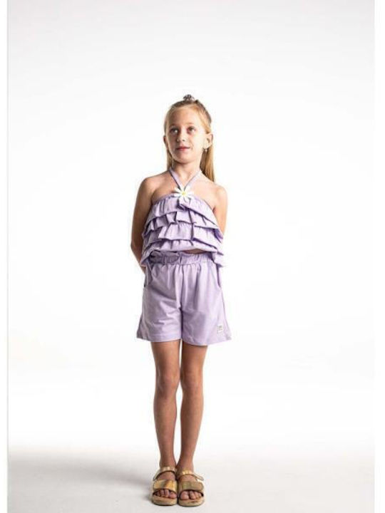 Kinder-Set mit Shorts Sommer 2Stück Lilac