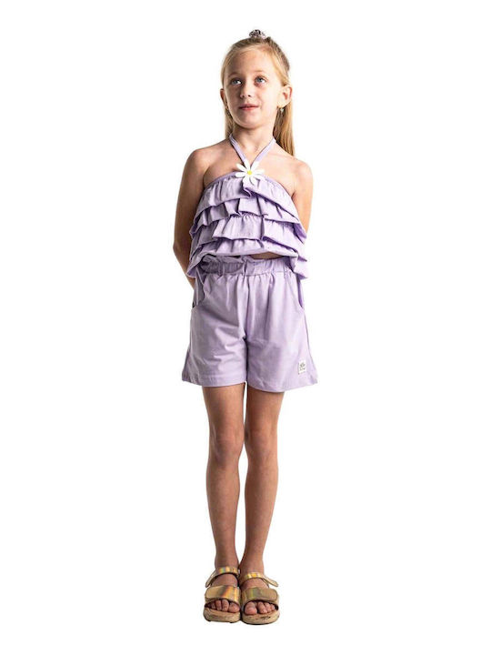 Kinder-Set mit Shorts Sommer 2Stück Lilac