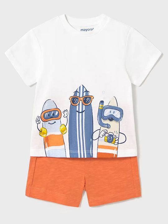 Kinder-Set mit Shorts Sommer 2Stück Orange Surf