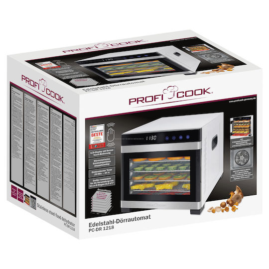 Profi Cook Αποξηραντής Τροφίμων με 6 Ράφια και Ρυθμιζόμενη Θερμοκρασία