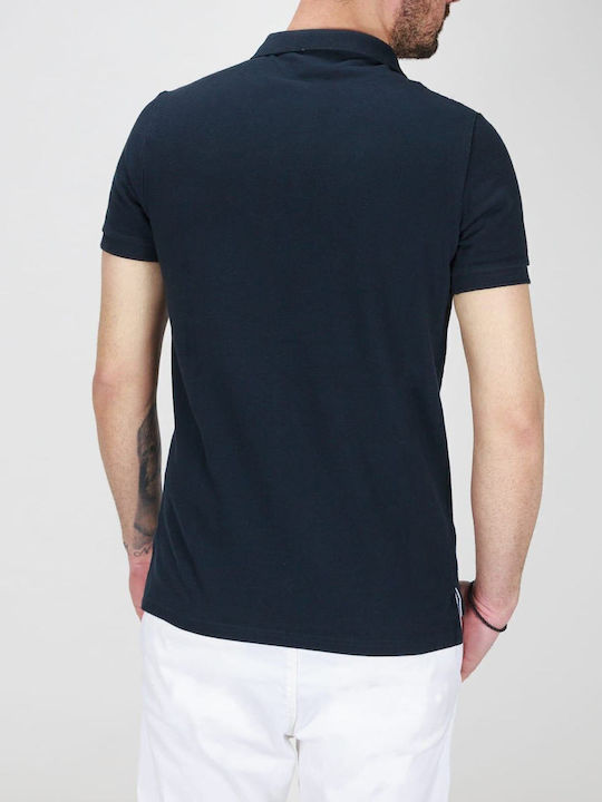 Superstate Polo Kurzarmbluse Marineblau