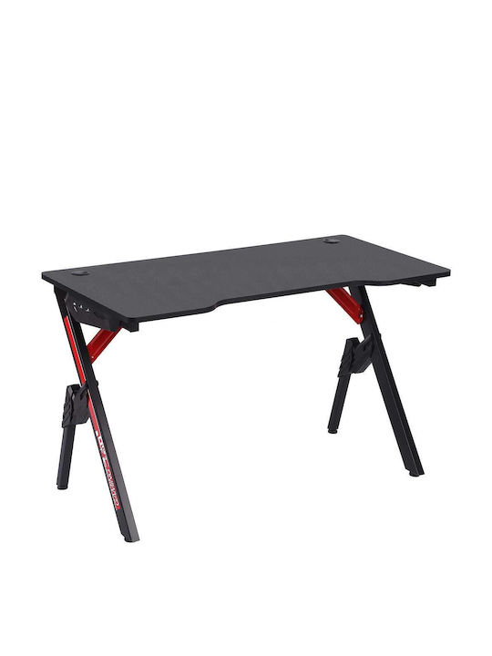 Γραφείο Gaming Ξύλινο Ροζ με Μεταλλικά Πόδια & LED 80x30x73εκ.