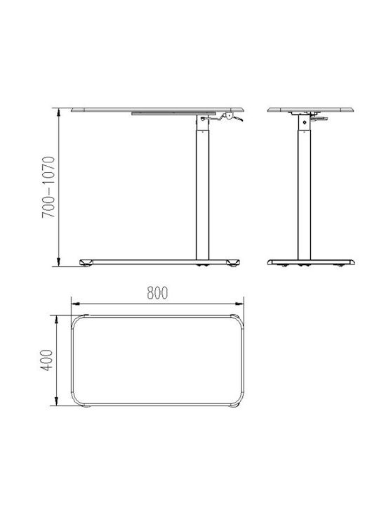 Γραφείο Unique 17-qc402-b-b Μαύρο