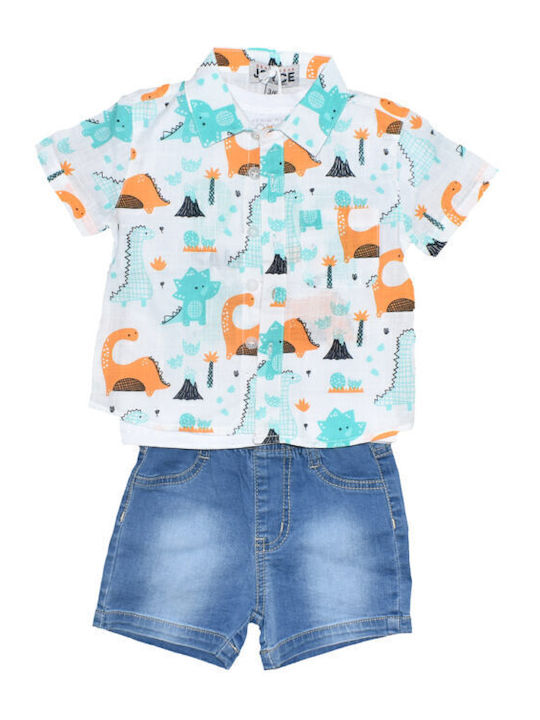 Kinder-Set mit Shorts Sommer 3Stück White
