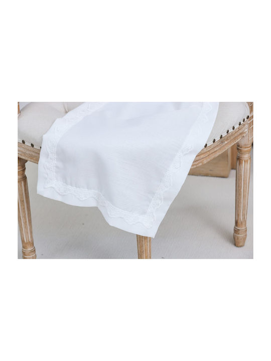 Liolios Home Tablecloth with Lace Ivory 85x85cm