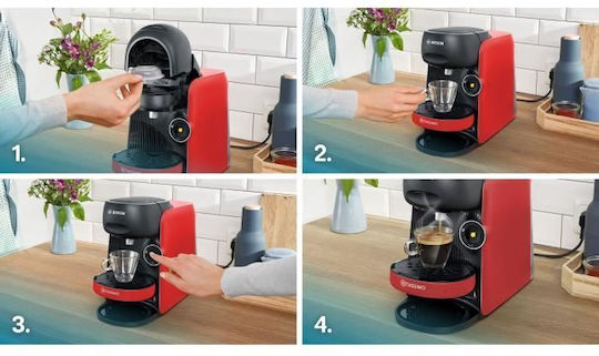 Bosch Espressor pentru capsule Tassimo Presiune 15bar Roșie