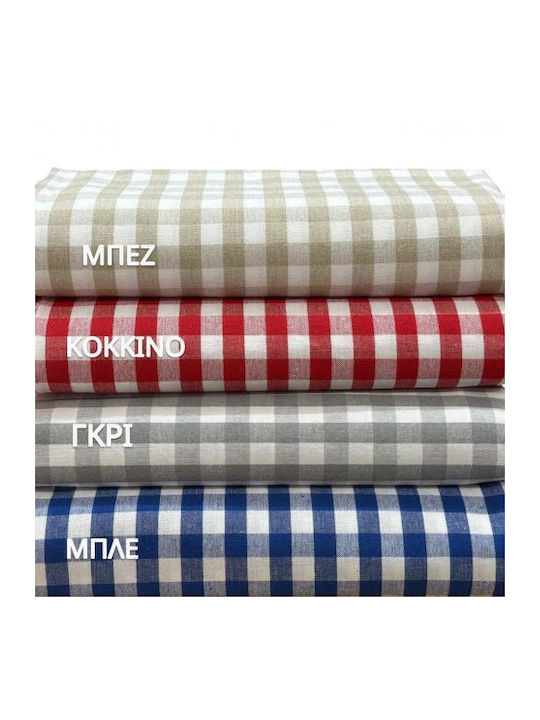 Linea Home Checkered Linen Blue 100x100cm