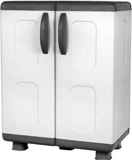 Shoe Cabinet Leda Plastic with 4 Shelves Grey / Charcoal 73x44x96cm