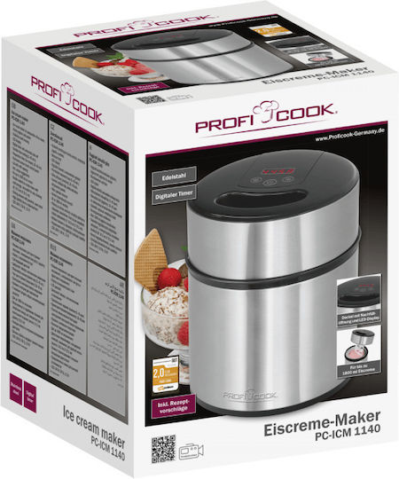 Profi Cook PC-ICM 1140 Ice Cream Maker 1.8lt Silver