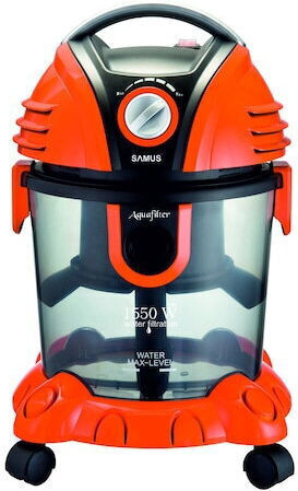 Samus Aquafilter Σκούπα Υγρών / Στερεών 1550W με Πλαστικό Κάδο 15lt