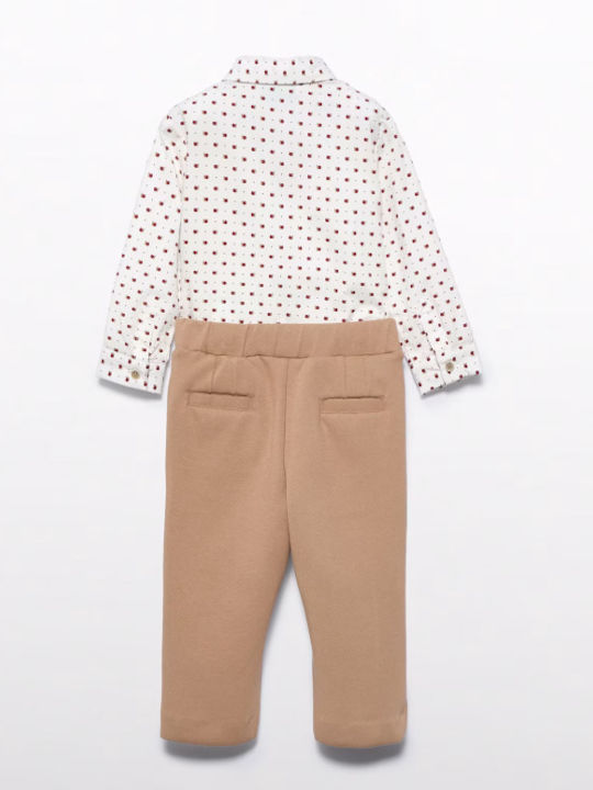 Set pentru copii cu pantaloni Iarnă 2buc Coffee