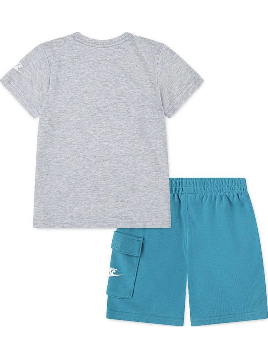 Παιδικό Σετ με Σορτς Καλοκαιρινό 2τμχ Γκρι Sportswear