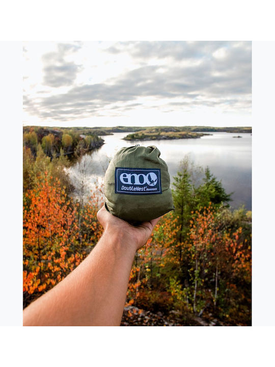 Eno Doublenest Хамак Текстил Зелен 200x192бр