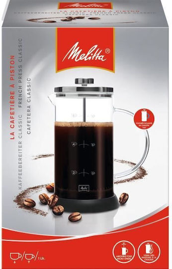 Melitta 6713355 Καφετιέρα Φίλτρου Χειρός Ανοξείδωτη Μαύρη 350ml