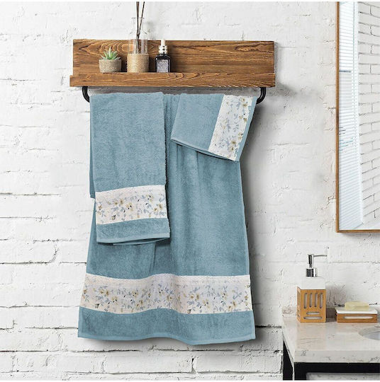 Lino Home Bath Towel Set 3pcs Agne Grey Weight 500gr/m²