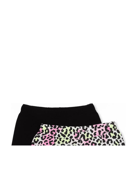 Joyce Kids' Shorts/Bermudas Fabric Leopard Lime Black 2pcs