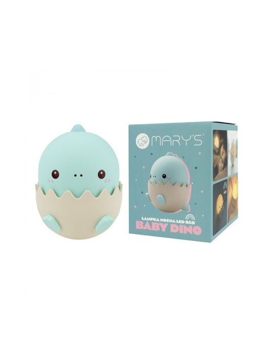 Mary's Nursery Night Light LED Baby Dino Battery Blue Warm