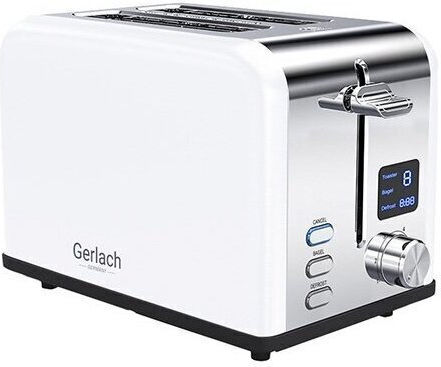 Gerlach Toaster 2 Schlitze 1100W Weiß