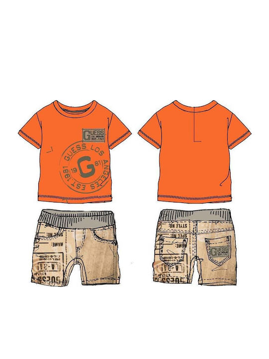 Kids' Set with Shorts Summer 2pcs Orange