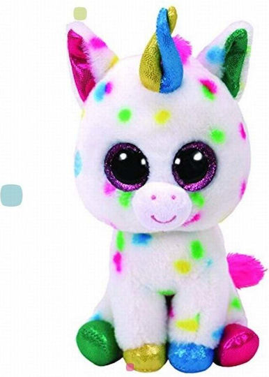 TY Plush Unicorn Beanie Boos Harmonie the Unicorn for Ages 3+ 15 cm