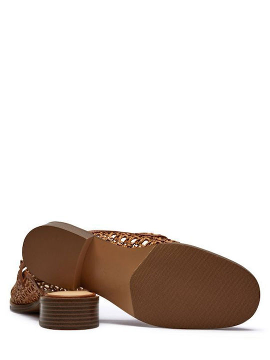 Flat Damen Pantoletten in Braun Farbe
