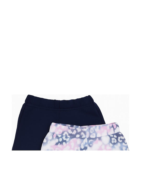 Joyce Kids' Shorts/Bermudas Fabric Leopard White Blue 2pcs