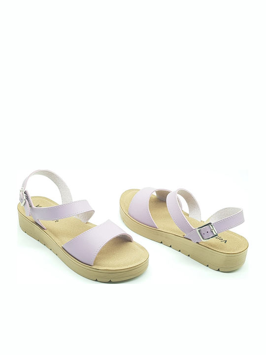 Women's Flat Sandals Anatomic in Purple Color
