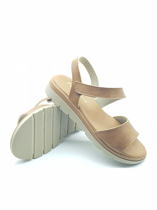 Women's Flat Sandals Anatomic in Brown Color