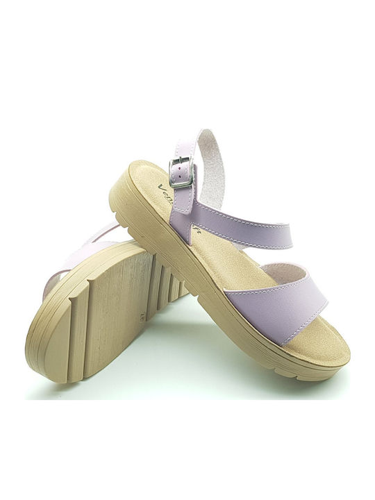 Women's Flat Sandals Anatomic in Purple Color