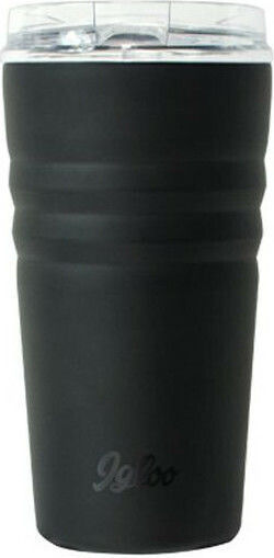Igloo Legacy Glass Thermos Stainless Steel BPA Free 590ml Black with Mouthpiece
