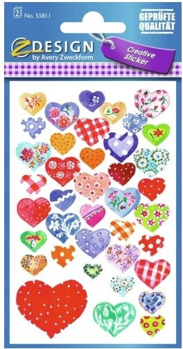 Avery Autocolante Hearts