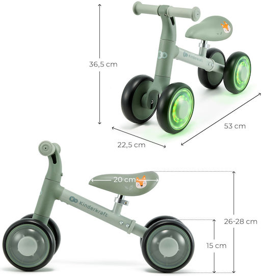 Kinderkraft Kids Balance Bike Cutie Green