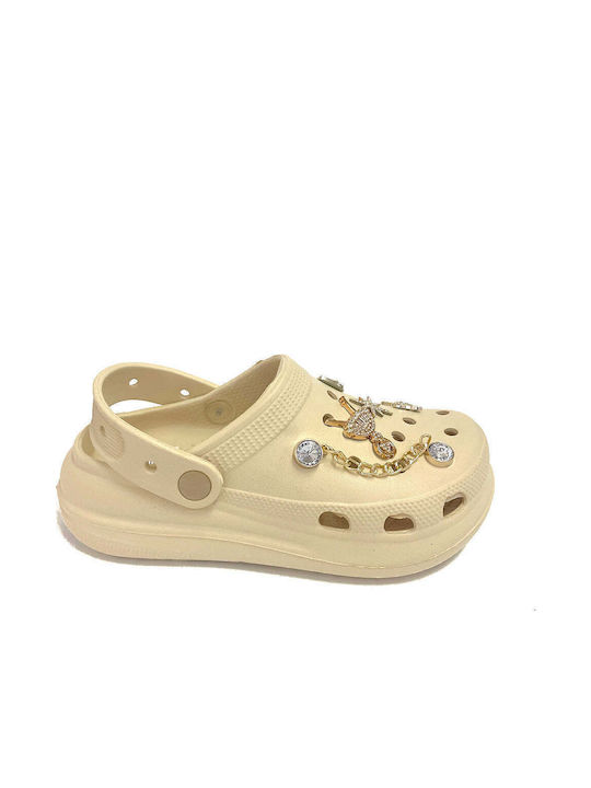Ustyle Damen Anatomisch Clogs Beige