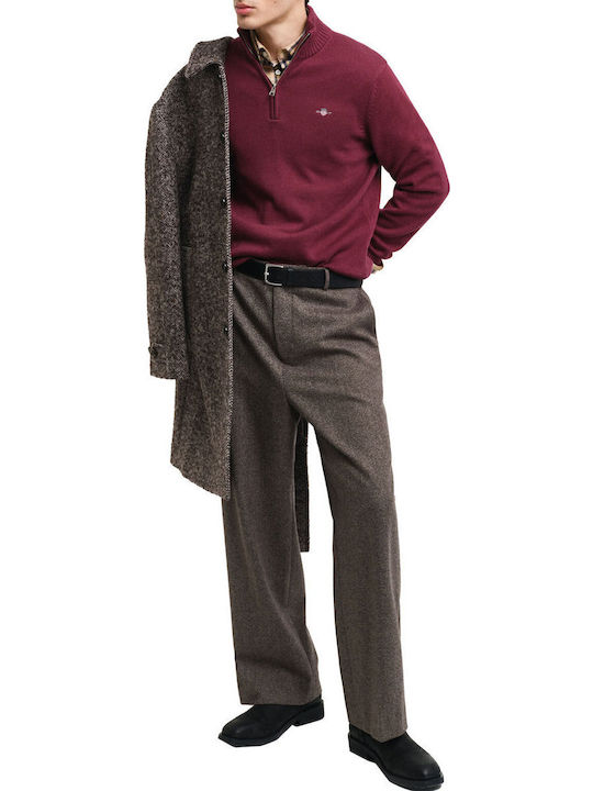 Long Sleeve Sweater Wine Red