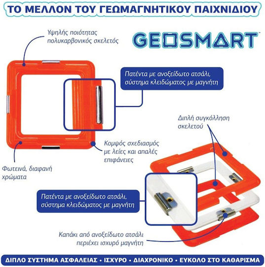 GeoSmart Μαγνητικό Παιχνίδι Κατασκευών για Παιδιά 5+ Ετών 124994