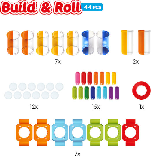 Smartmax Μαγνητικό Παιχνίδι Κατασκευών Built & Roll για Παιδιά 3+ Ετών