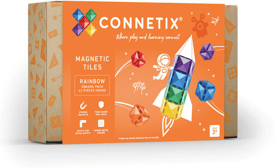 Connetix Magnetisches Bau- und Konstruktionsspielzeug Rainbow Square