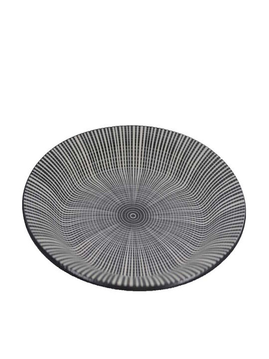 Sidirela Terra Plate Desert made of Porcelain Black with Diameter 20cm