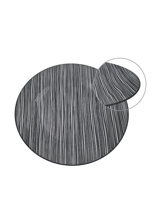 Sidirela Terra Plate Desert made of Porcelain Black with Diameter 20cm