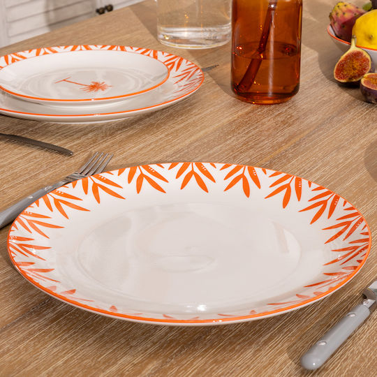 Atmosphera Teller Untiefe Orange mit Durchmesser 27cm