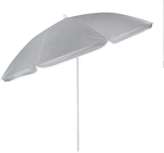 Umbrelă Plajă Protecție UV Upf 50+ Cadru Metalic Ø 1.80m Negru