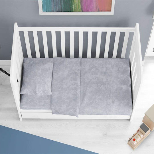 Dimcol Baby Bettlaken Hellgrau 70x140cm