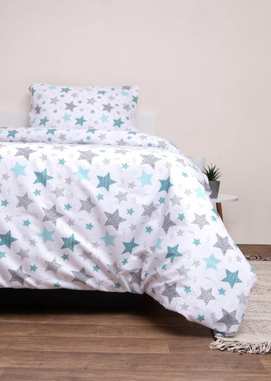 Viopros Baby Sheets Cradle Cotton Sirius White Fitted Set 80x100cm 2 Pieces