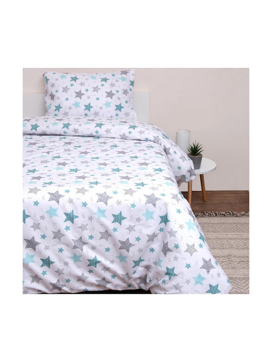 Viopros Baby Sheets Cradle Cotton Sirius White Fitted Set 80x100cm 2 Pieces